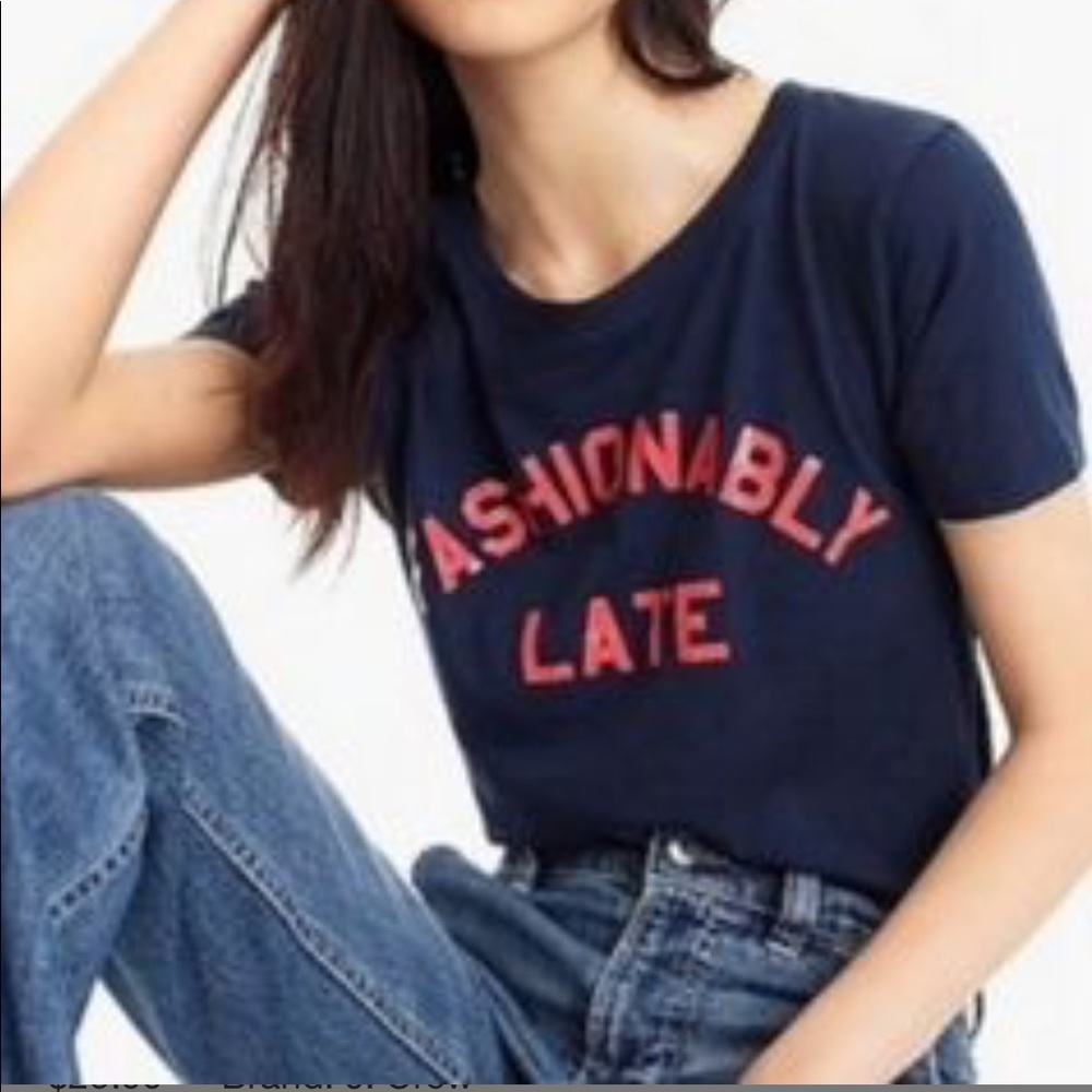 JCREW FASHIONABLY LATE TEE sz XSmall NWT